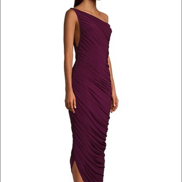 Norma Kamali Diana Gown in Plum - Picture 4 of 6